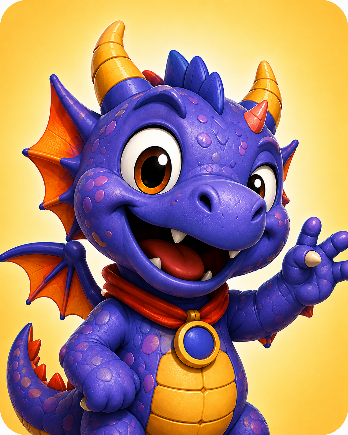 Draxo - a playful little dragon character from Kiko